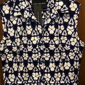 Samantha Sung Audrey Shibori Sleeveless Shirt Dress Size 12 New with Tags belt